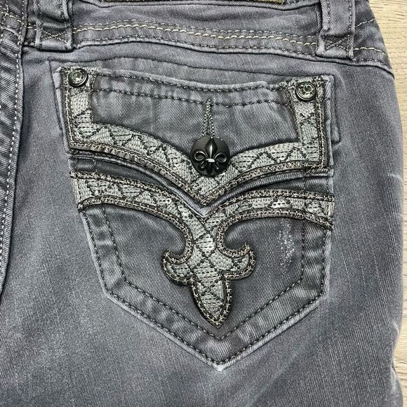 Rock Revival Jeans Womens Size 26 Teyla Skinny Low Rise Grey Denim - Picture 10 of 14
